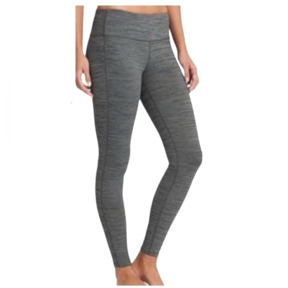 Athleta Grey Space Dye Leggings sz XS Yoga Workout Athleisure